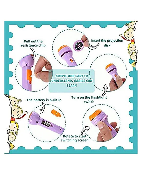 Kids projection flashlight