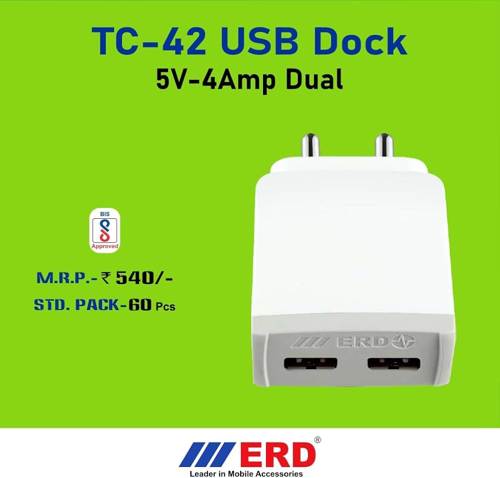 ERD TC-42,4Amp dual USB dock, charger