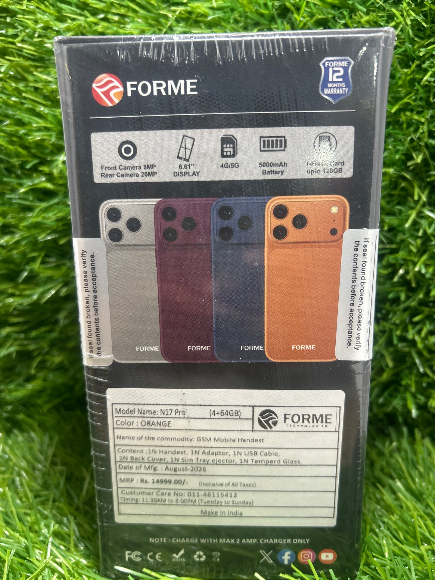 FORME N17 PRO 6.61" Display Android Phone