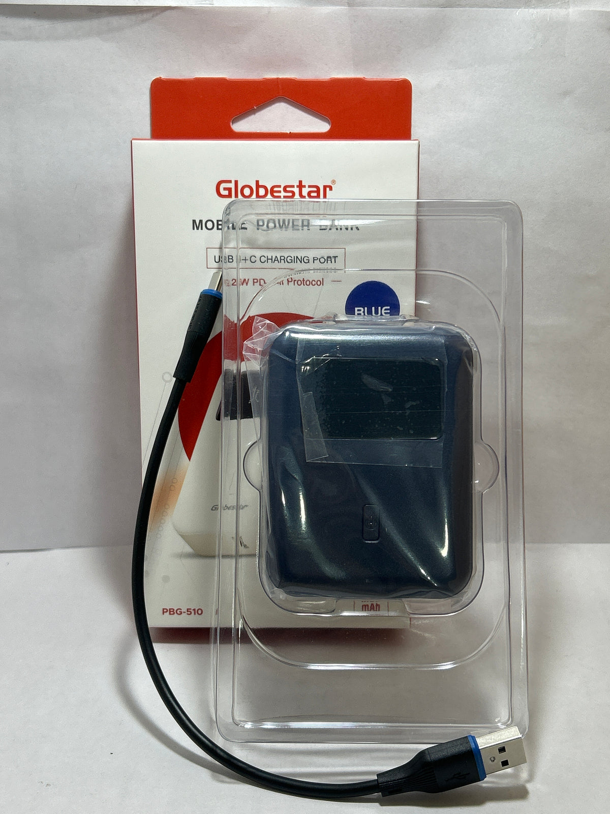 GlobStar PBG-510 POWER BANK 10000 MAH ORANGE/ Blue 25W
