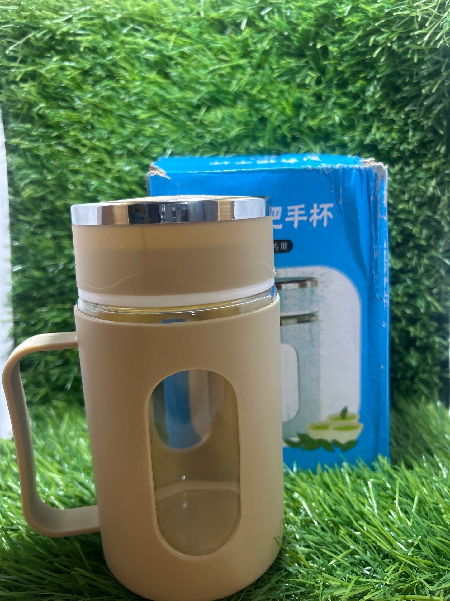 Dobule Layer Plastic Glass Office Mug