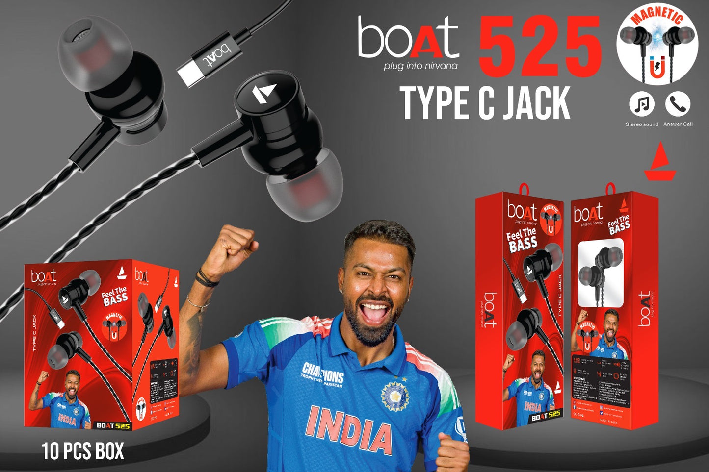 Boat 525/ Type C magnetic Handsfree