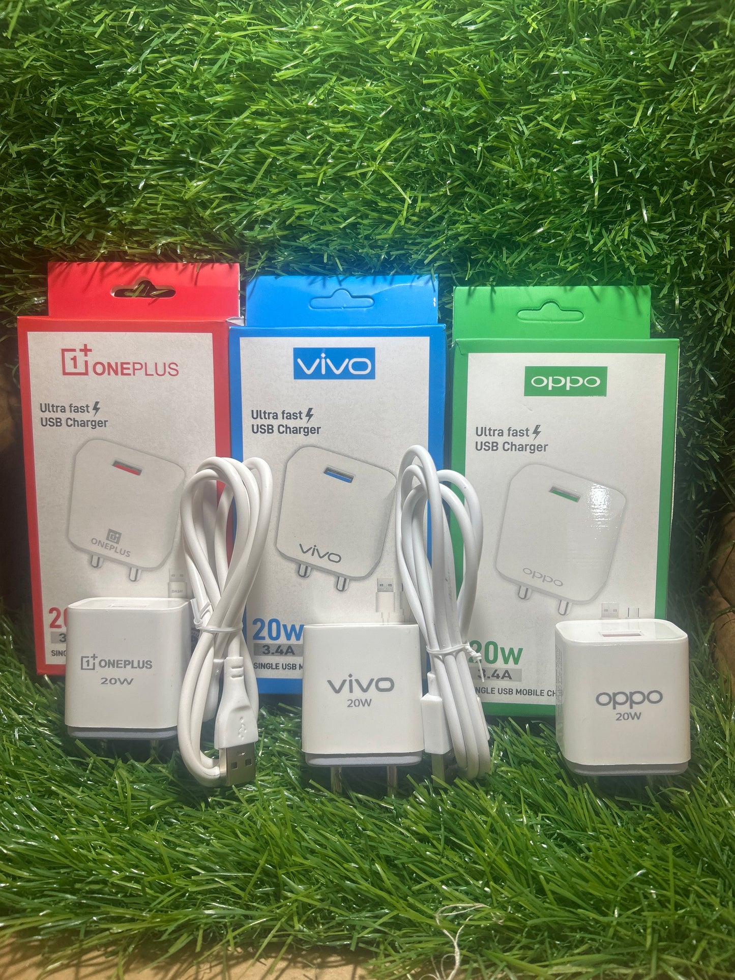 Oppo,Vivo,One+ Mi 20W Single USB Charger