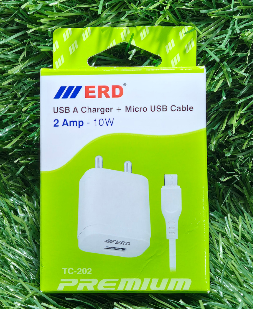 ERD TC-21/TC 202 2A USB Charger with Type C Cable – Kharrido