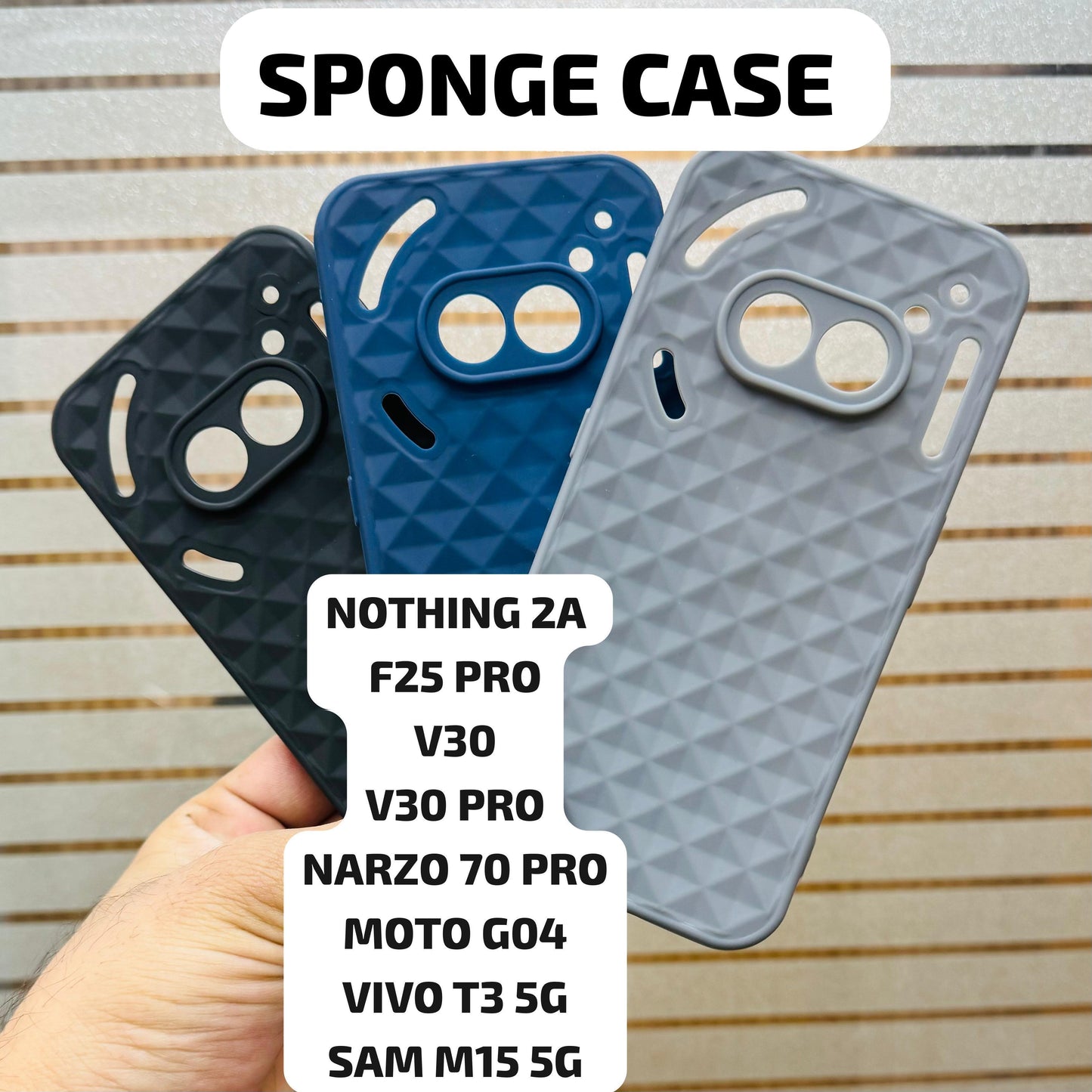 sponge case back cover