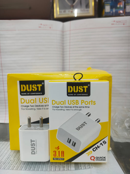 Dust CH-15/3.1A Type C  Doul USB Charger