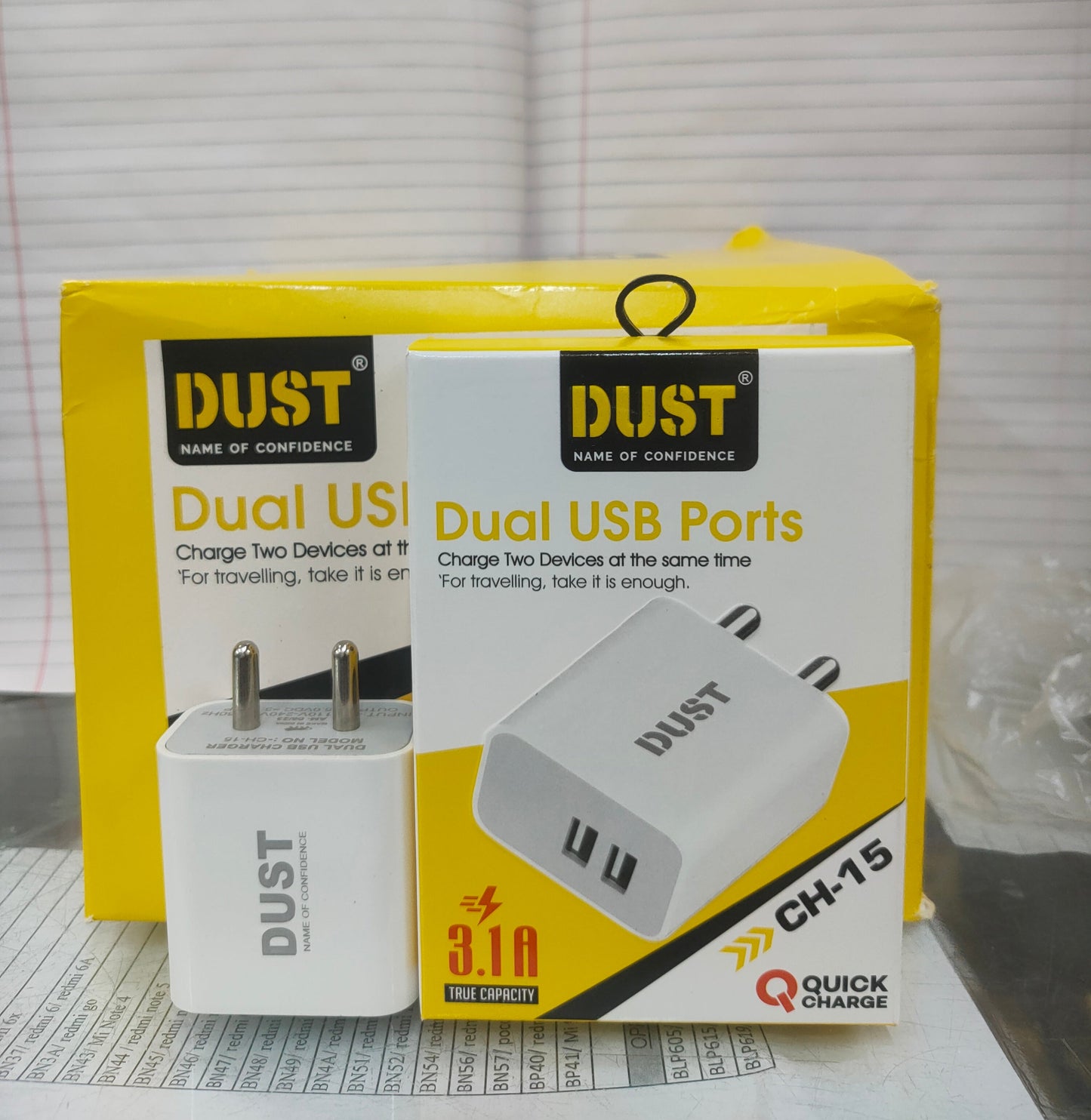 Dust CH-15/3.1A V8 Doul USB Charger