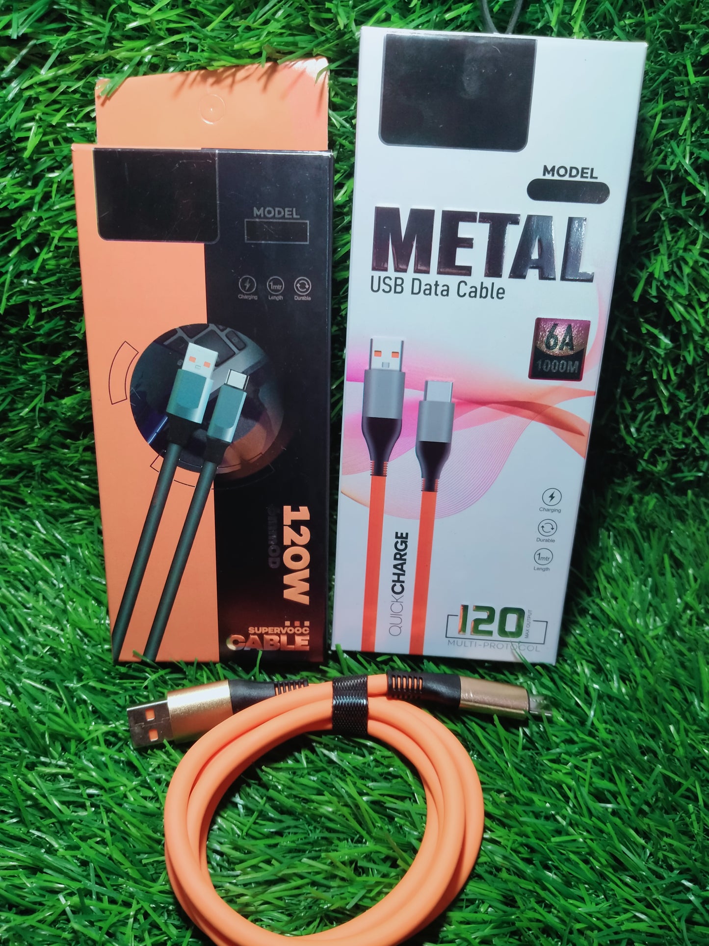 120W/6MM Metal type C, 6Amp supervooc cable