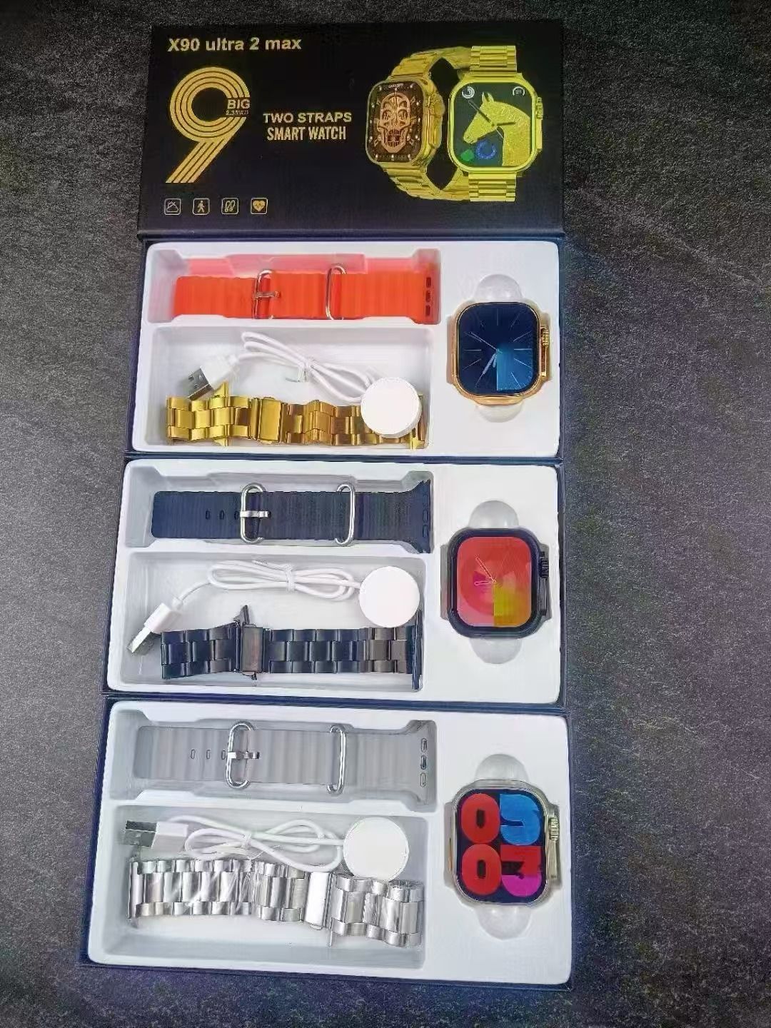 X90 ultra 2 smart watch (golden pack)