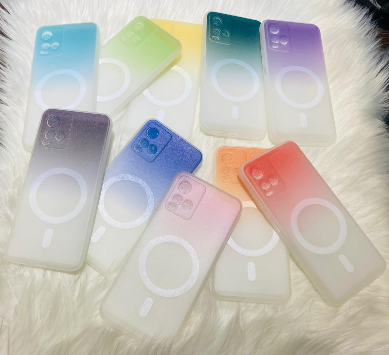 Soft Silicon Colour Magsafe Print Cover