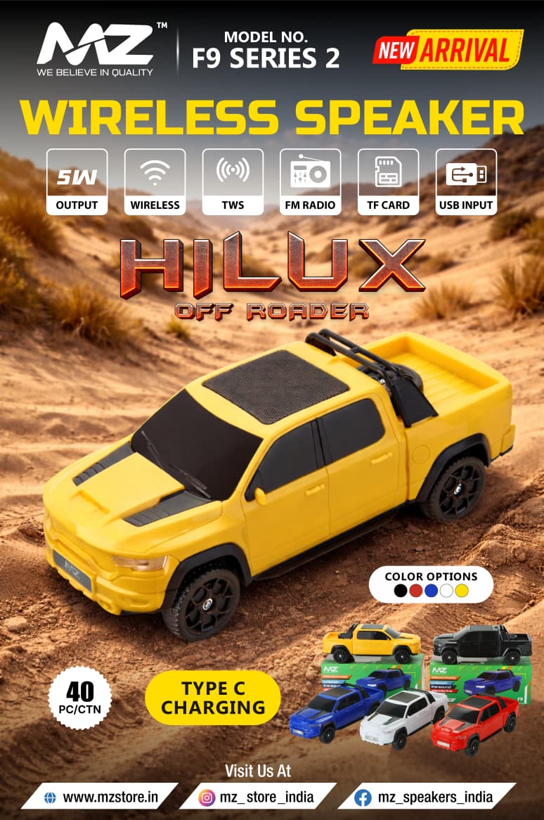 MZ F9 Series 2 Car Shape Bluetooth Speaker