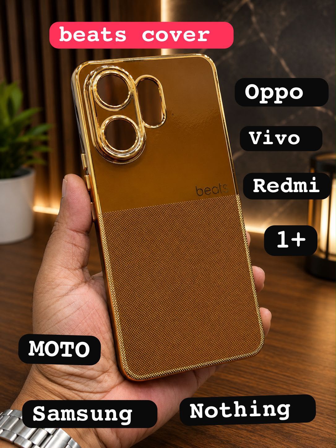 NEW GOLDEN BEATS LOGO BACK CASE COVER