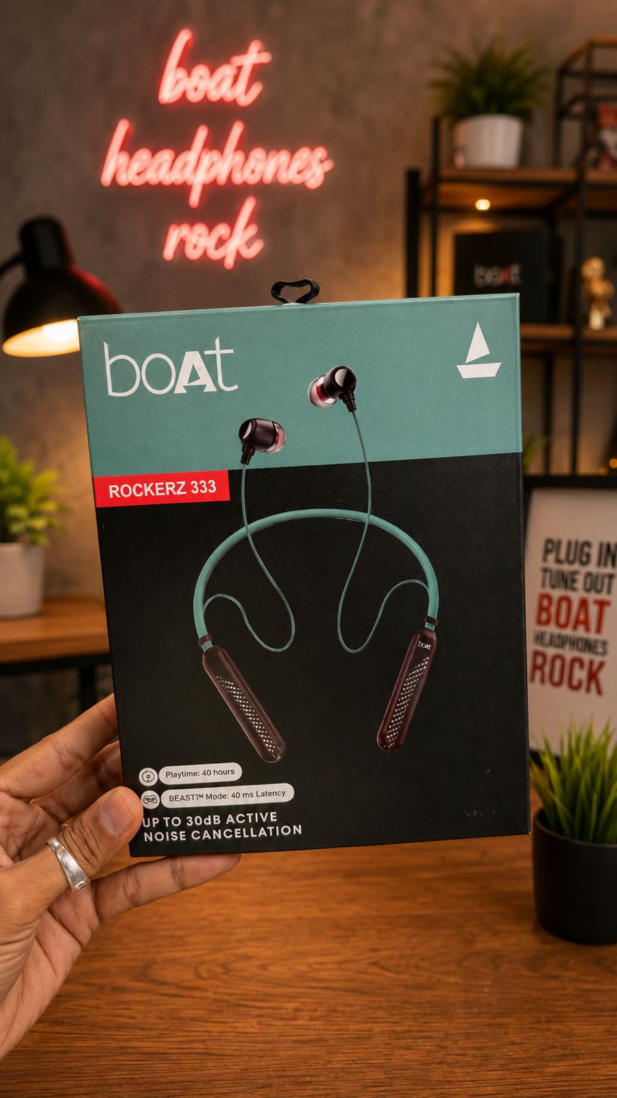 Boat Rockerz 333 Neckband lamination big pkg and big battery
