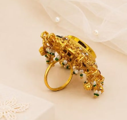 Kashmiri ring watch for woman
