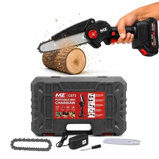MZ CS72 (PORTABLE MINI CHAINSAW) 1200mAh Battery Cordless Chainsaw
