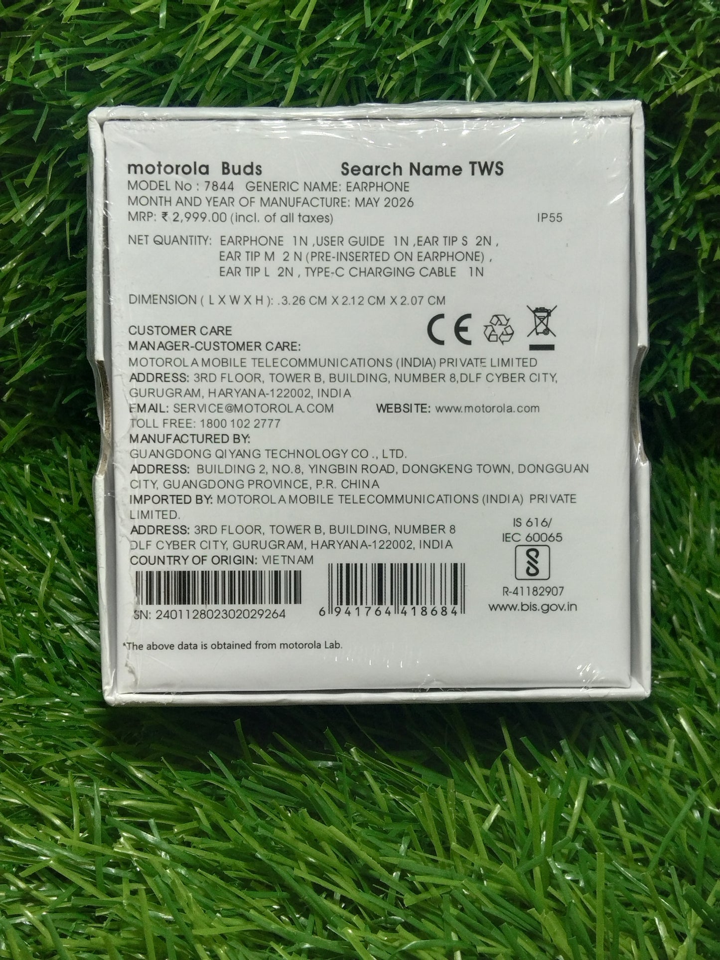Motorola Moto Buds 7844 TWS earbuds
