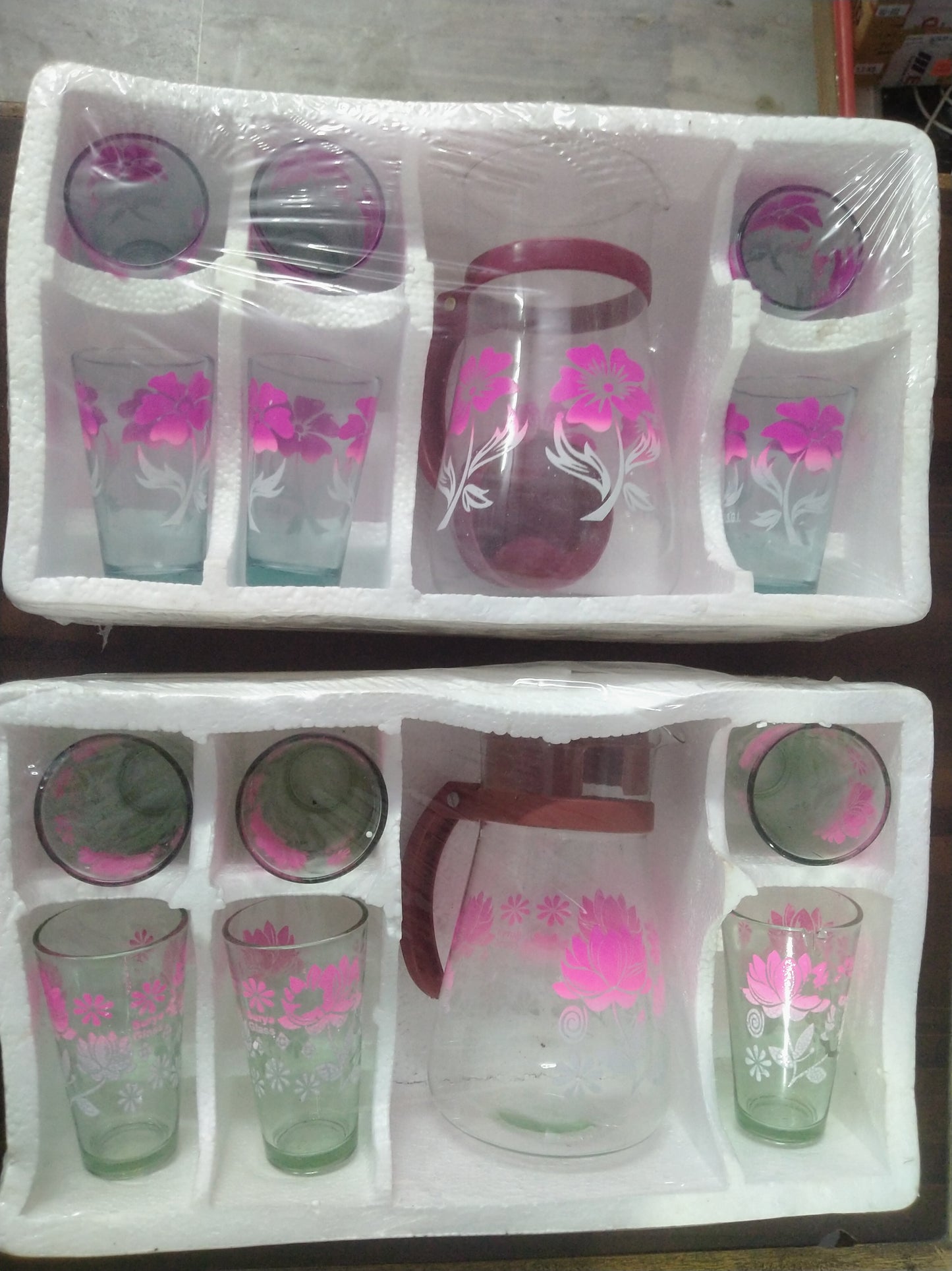 VANYA glass lemon set(6glass,+1Jug)