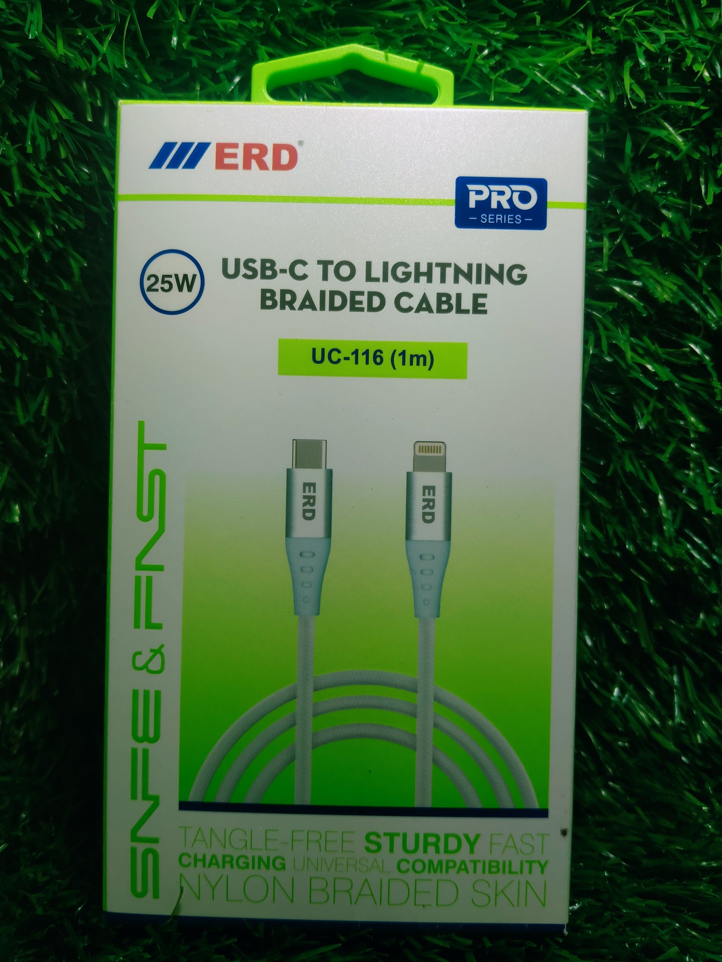 ERD UC-116 braided USB-C TO IPHONE CABLE 25W