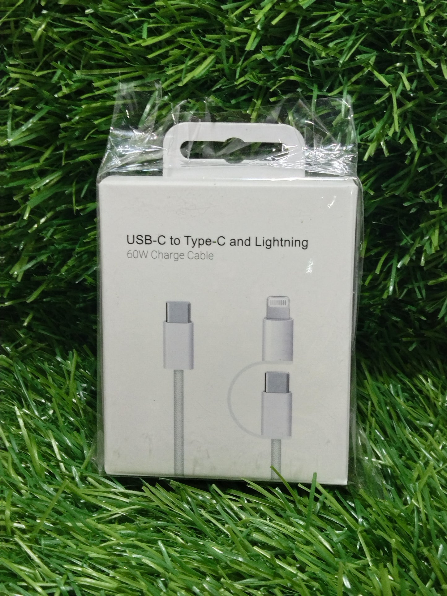 2in1 USB-C to Type-C and Lightning 60W Charging Cable