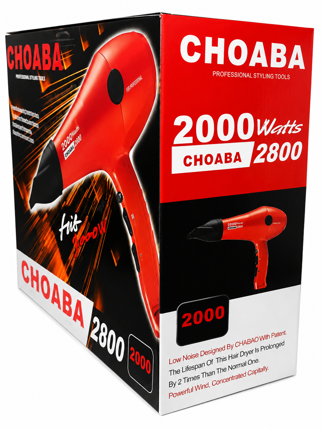 CHOABA2800 2000 WATTS Profesional Hair Dryer Styling Tool
