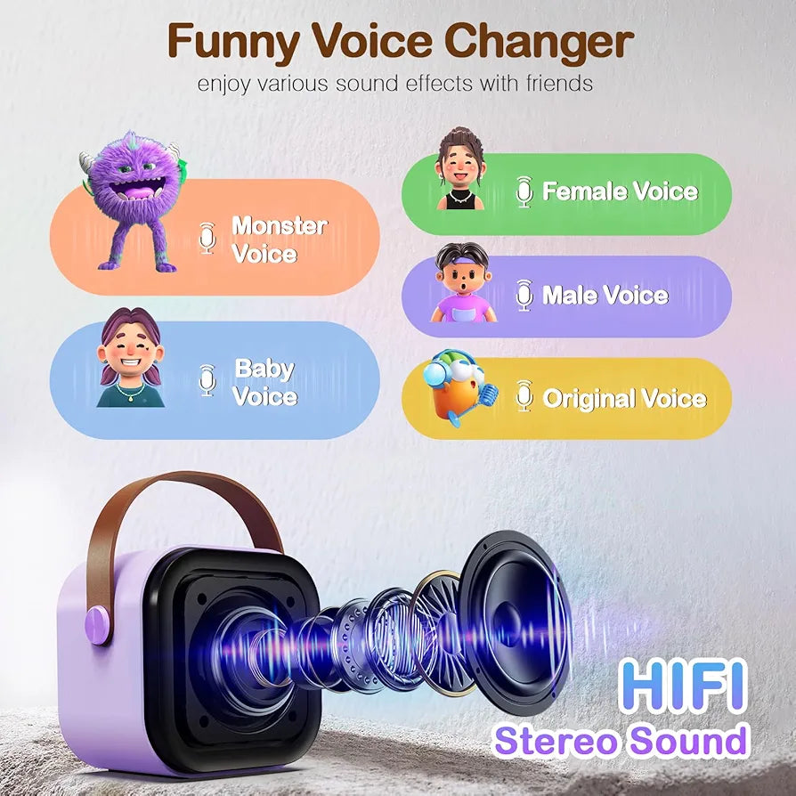 K12 Colorful Karaoke Speaker Dual Mic