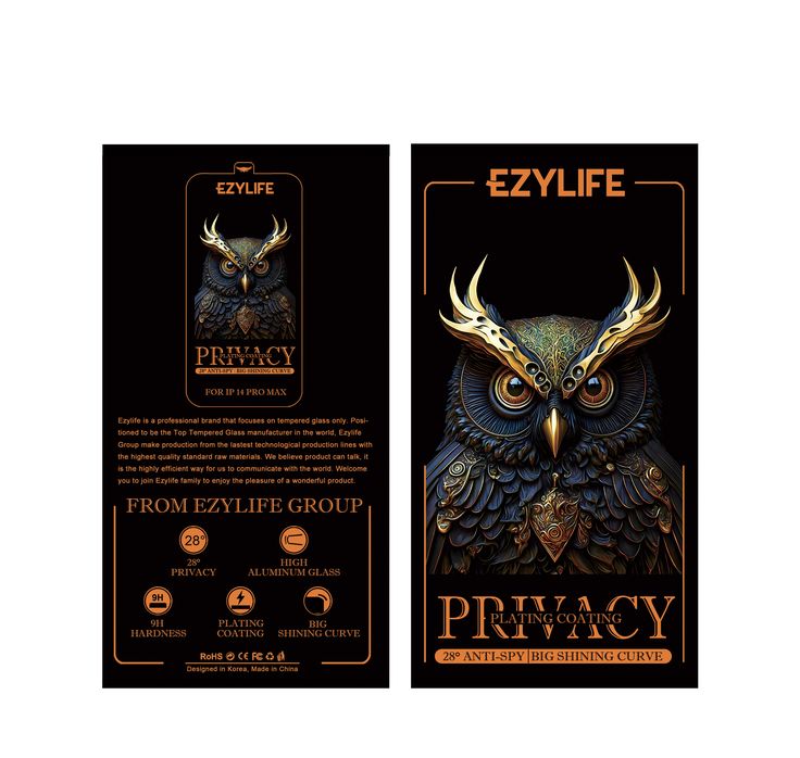 Knxinnda and EZY Life Privacy Anti Statics Temper Glass