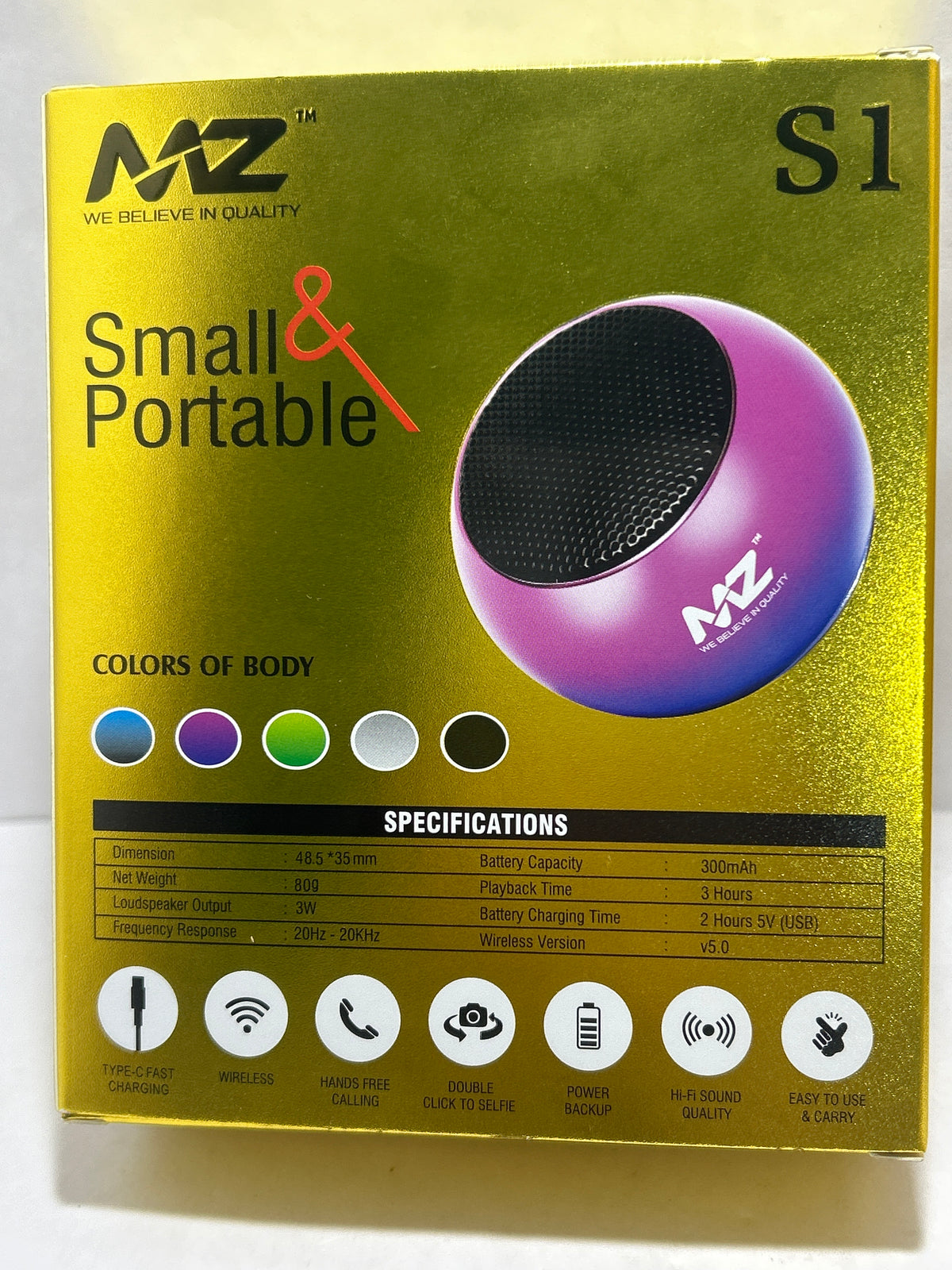 MZ S1 Mini Protable Bluetooth Speaker