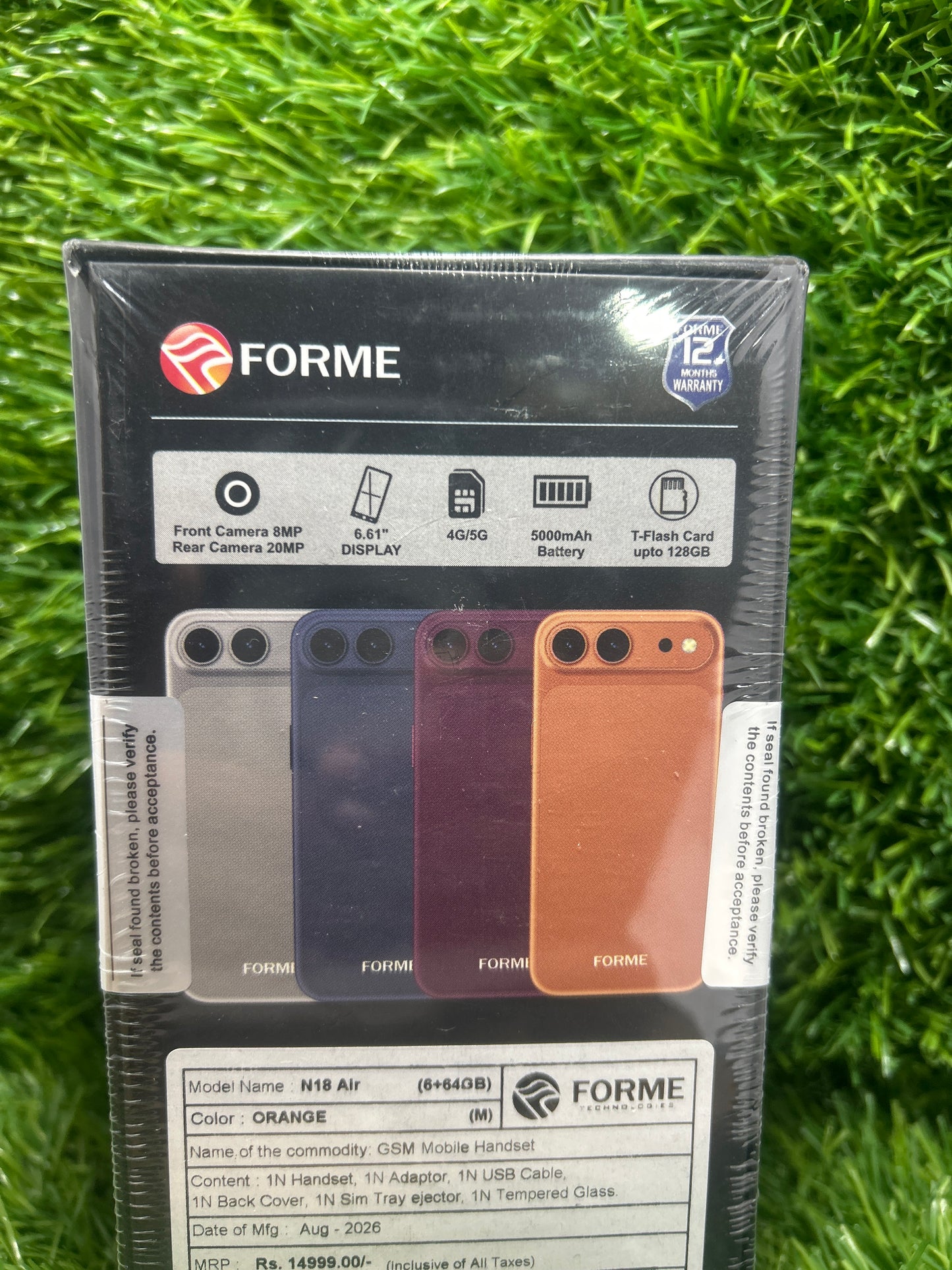 FORME N18 Air 6.61" Display Android Phone