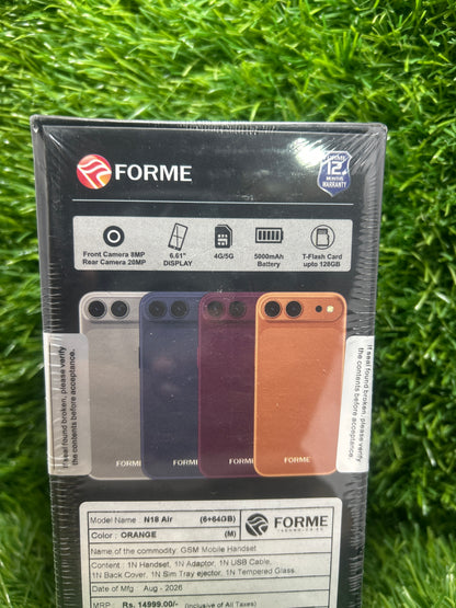 FORME N18 Air 6.61" Display Android Phone