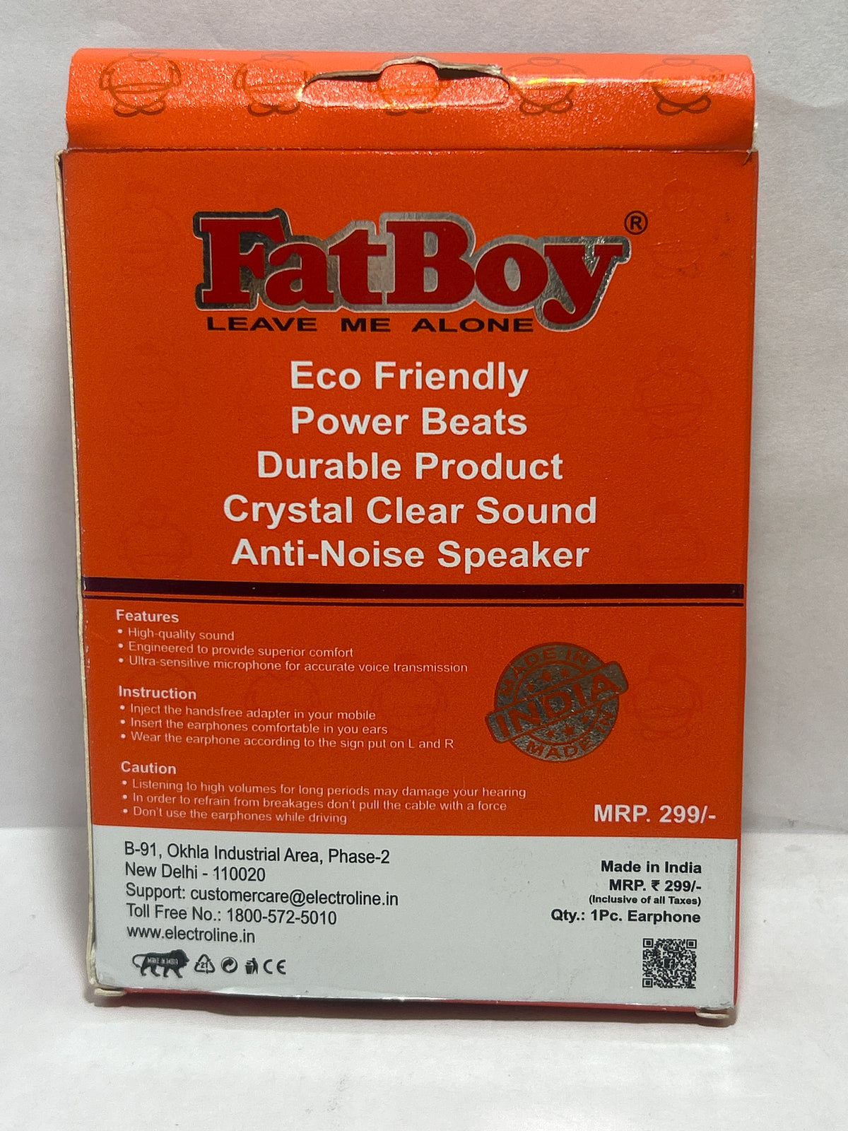 FATBOY J-28 TRUE BEATS EARPHONES