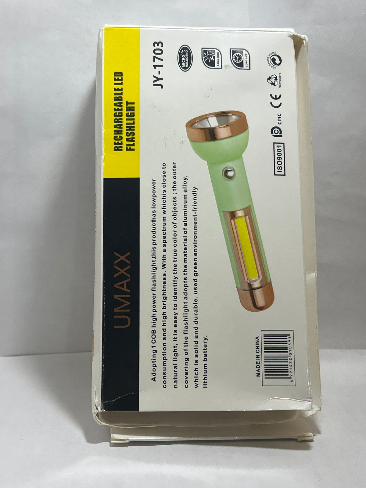 UMAXX JY1703 Rechargeable LED Flashlight