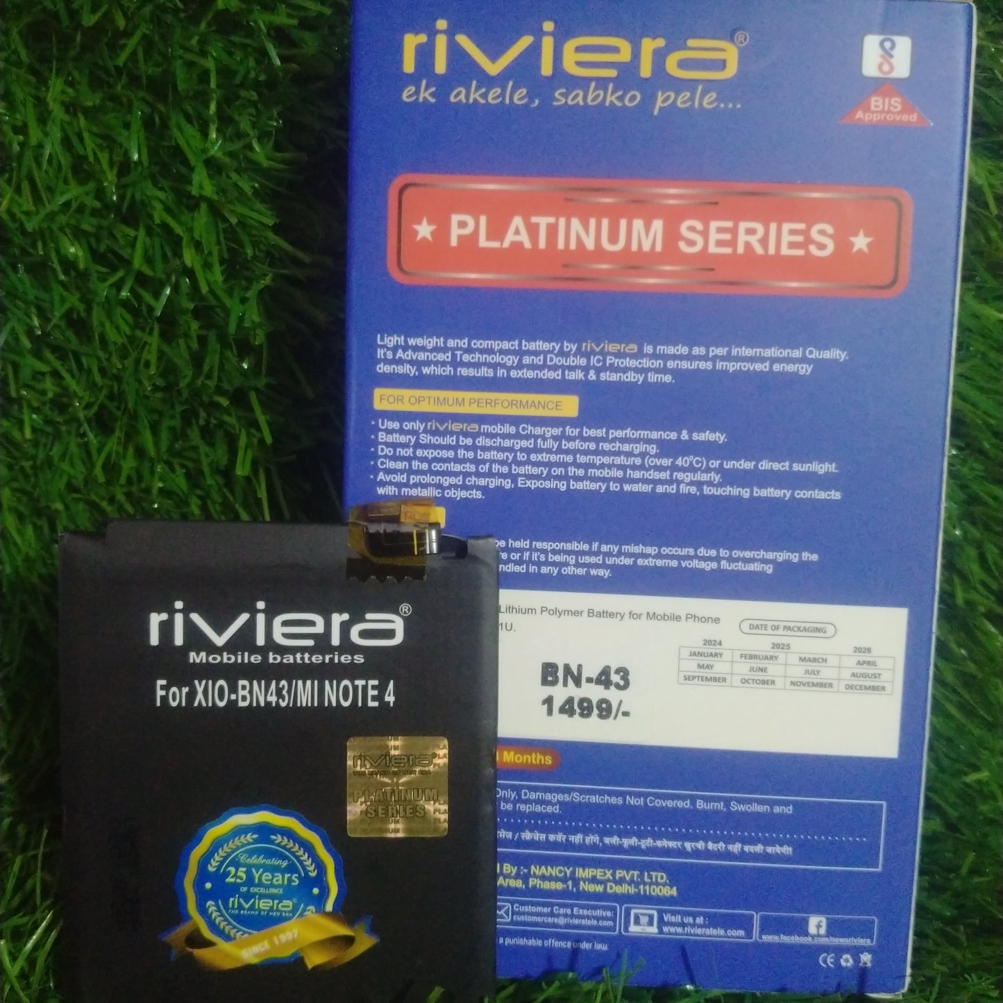 Riviera XIO-BN43/MI Note 4. battery