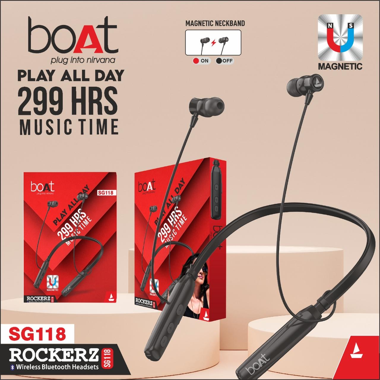 boat Rockerz SG118 Bluetooth Neckband