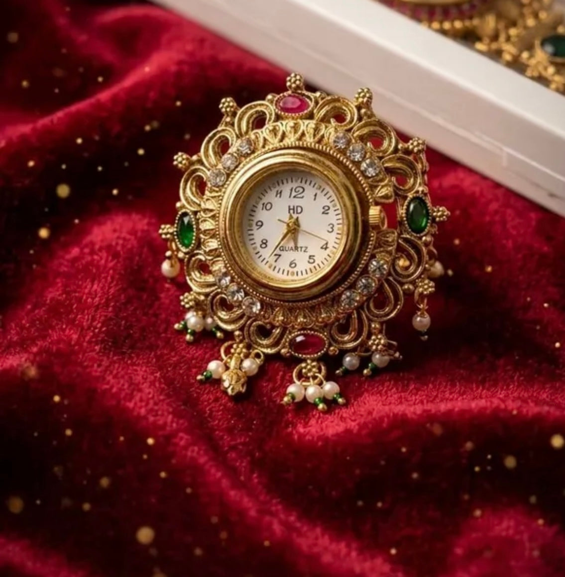 Kashmiri ring watch for woman