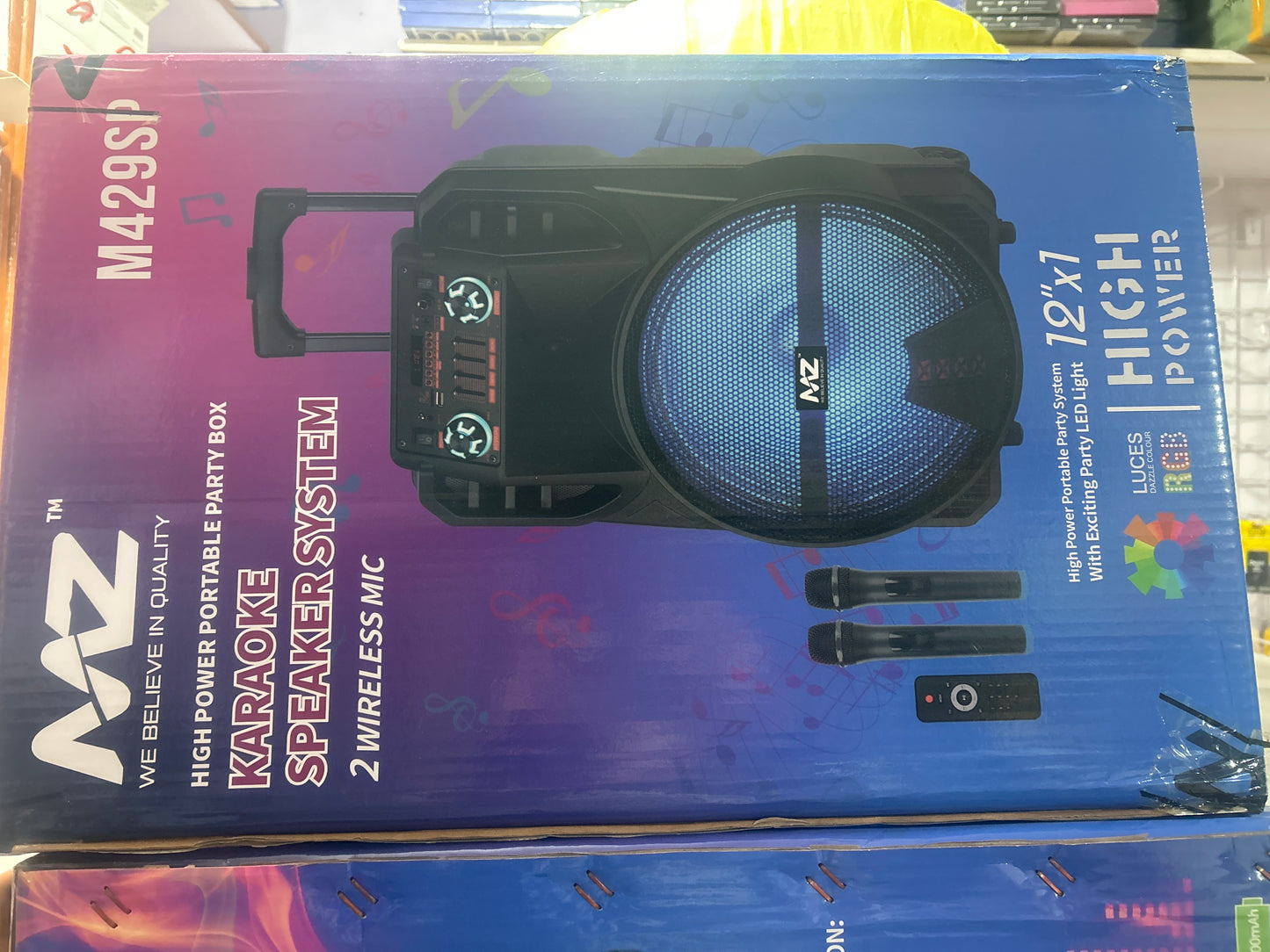 MZ M429SP KARAOKE SPEAKER SYSTEM + 2 WIRELESS MIKE