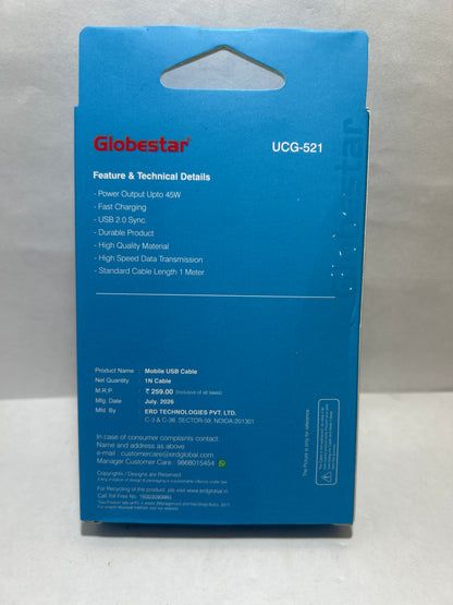 Globstar UCG-521 USB-A TO C DATA PW 45W