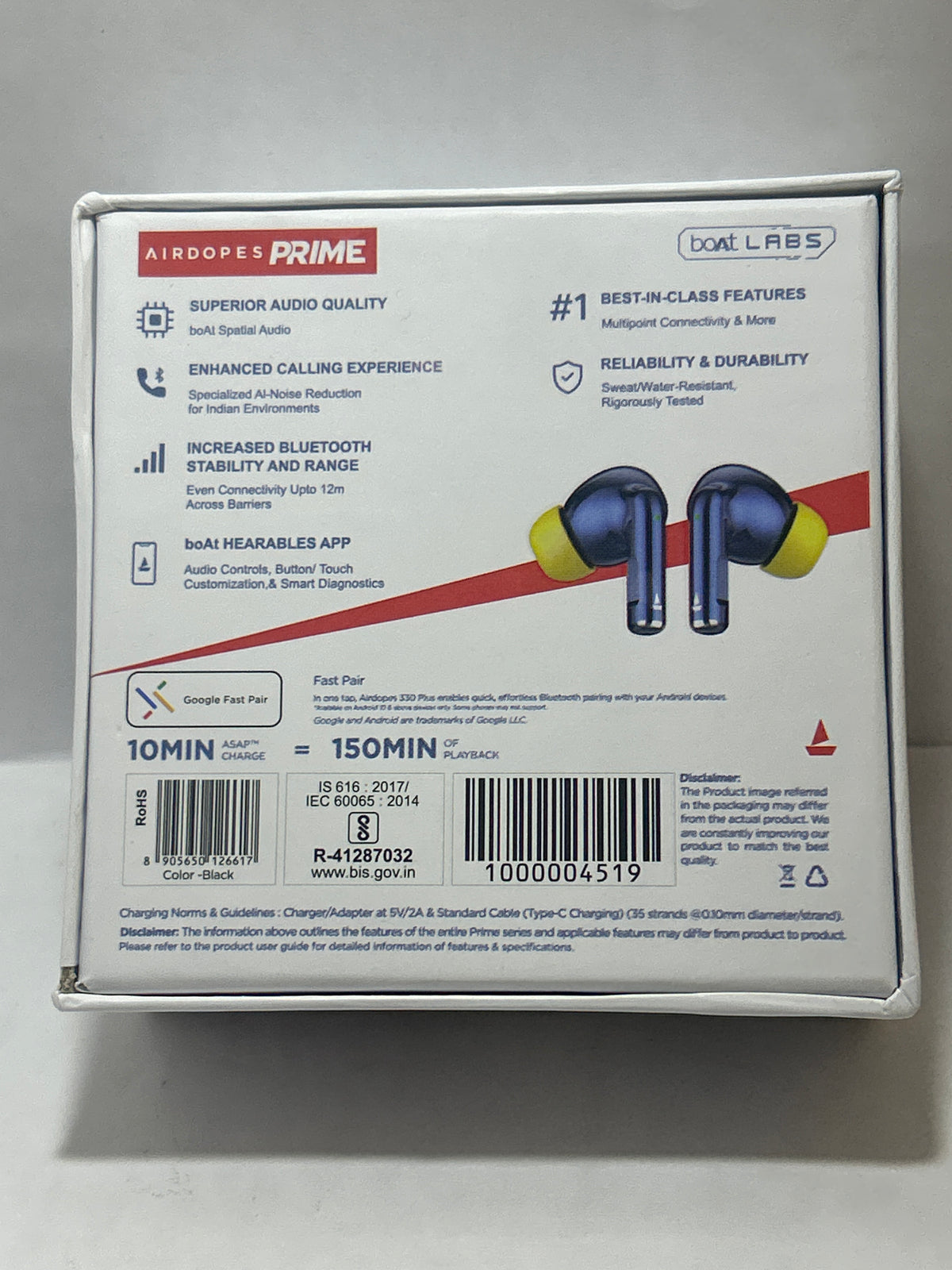 Boat Airdopes Prime 330 Plus Bluetooth Earbuds With ANC