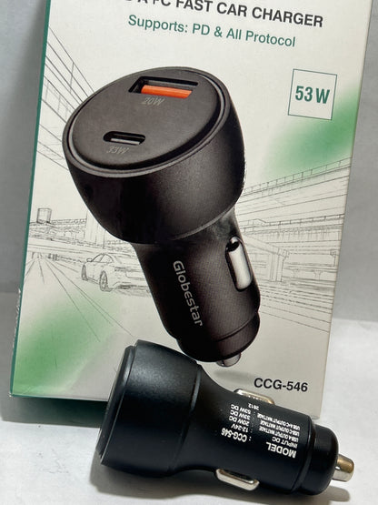 Globstar CCG-546 USB A+C DOCK CHARGER BLK 53W