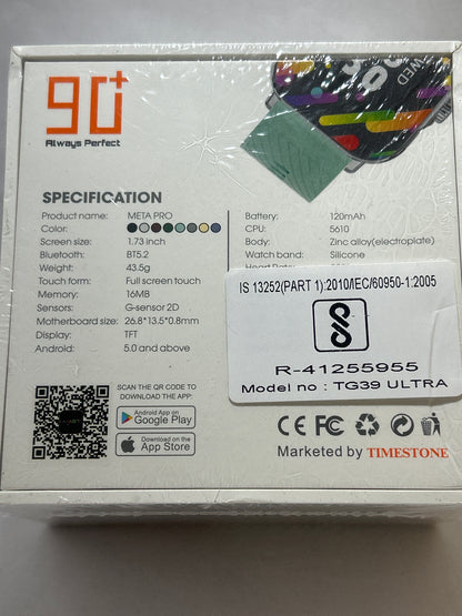 90+ Mega Pro Ultra TG39 Smart Wetch