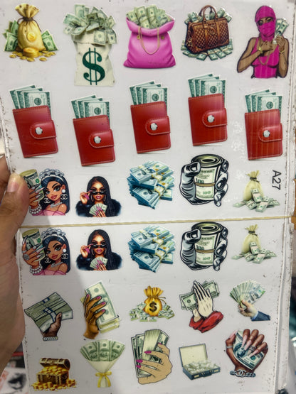 UV Cut Out Sticker Sheet