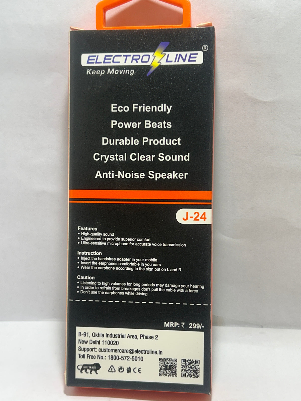 ELECTRO LINE J-24 STEREO HEADSET EARPHONES