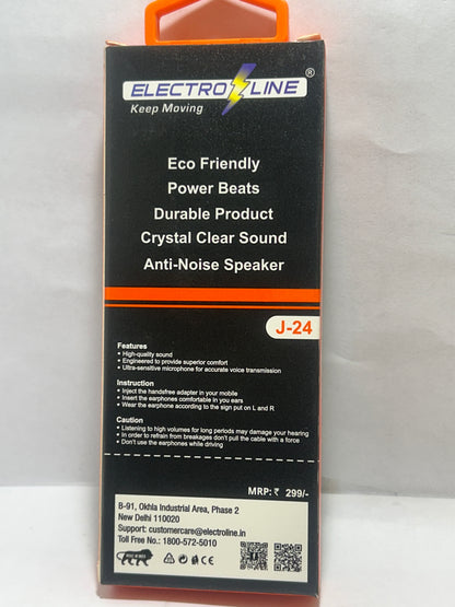ELECTRO LINE J-24 STEREO HEADSET EARPHONES