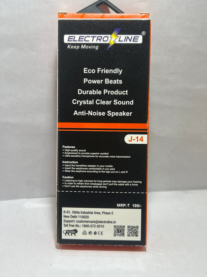 ELECTRO LINE J-14 STEREO HEADEST EARPHONES