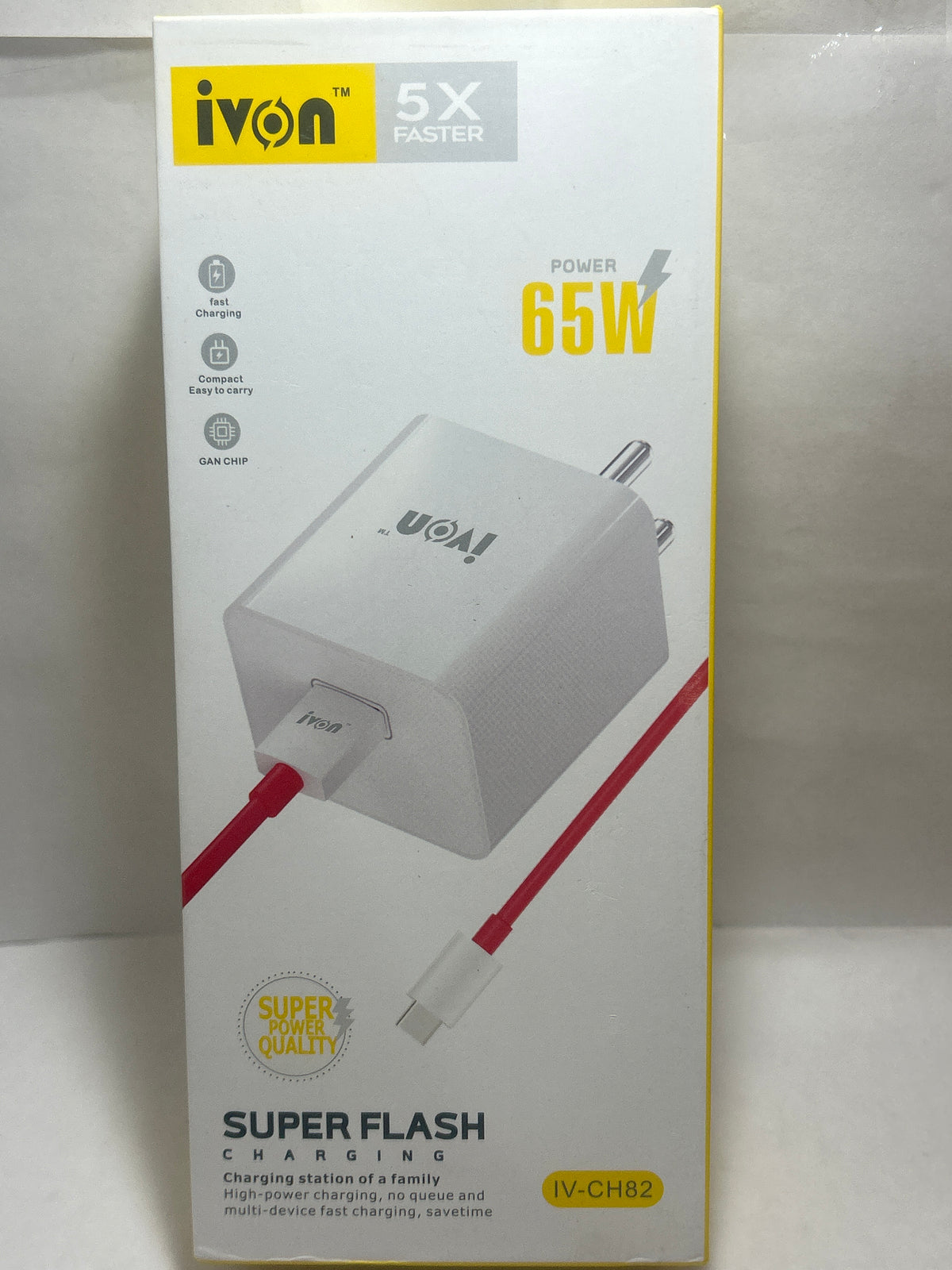 Ivon 65W Flash Fast Cherger (IV CH82 )