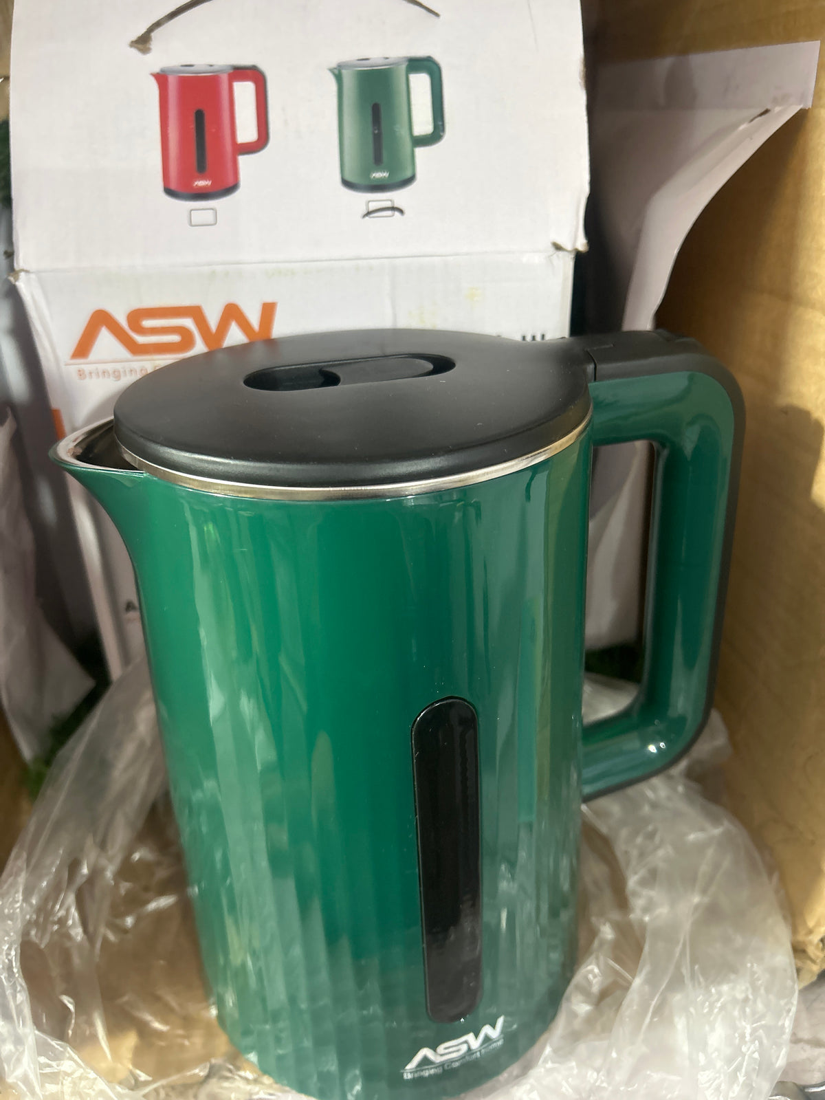 ASW-E029 Electric Kettle 1500W 2.0L Cordless, Stainless Steel Kettle