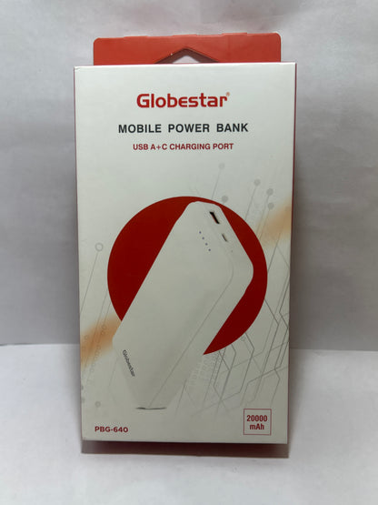 Globstar PBG-640 POWER BANK 20000MAH White/Black