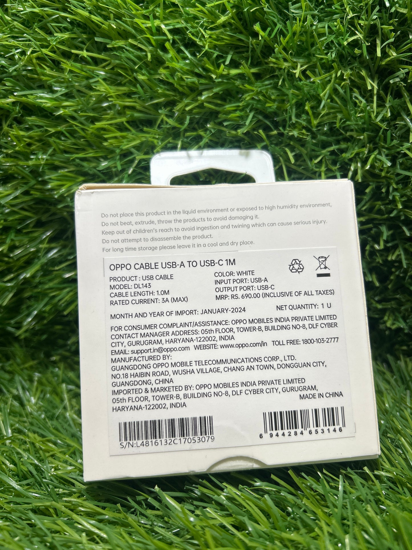 OPPO USB-A TO USB-C 1M Cable
