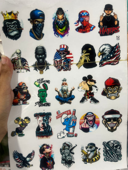 UV Cut Out Sticker Sheet