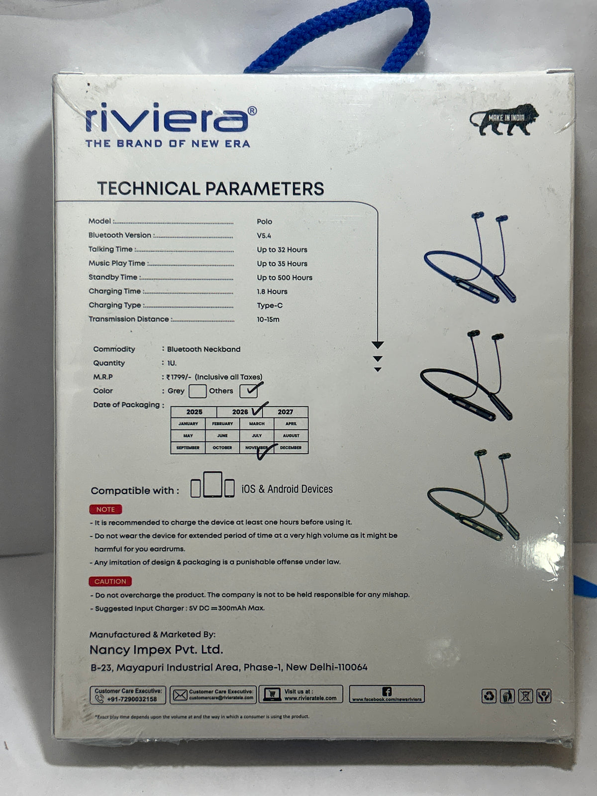 Riviera Polo Wireless Neckband