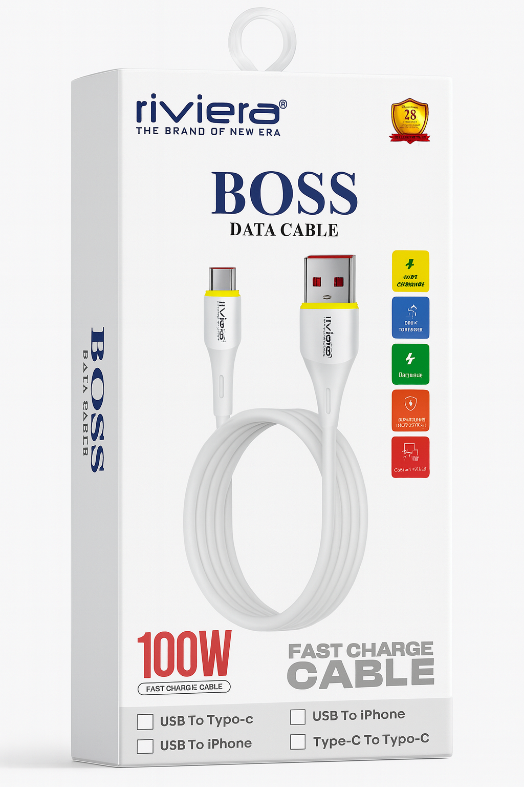 Riviera Boss 100W Type-C Data Cable